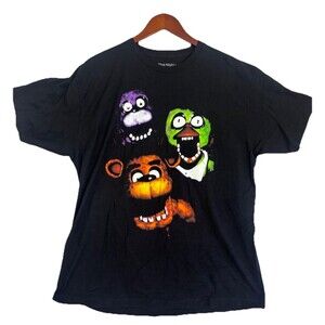 Five Nights at Freddy’s Character Graphic T Shirt Black XL Horror Game 2025